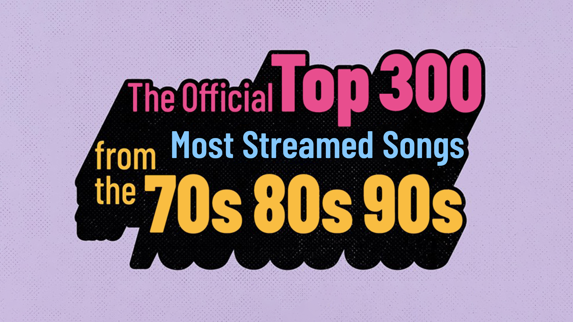 Check Out The Official Top 300 Songs From The 70s, 80s And 90s